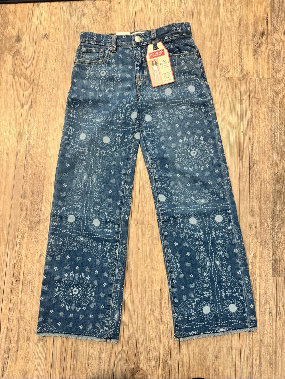 Levi's Kids Denim Jeans with White Bandana Print